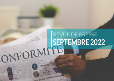 revue de presse conformité septembre 2022